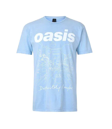 Unisex Adult Definitely Maybe Regular T-shirt Blue Oasis