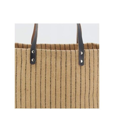 Sac à mains en jute à rayures