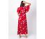 Robe longue SAKURA bohème imprimé fleuri rouge Coton Du Monde-4