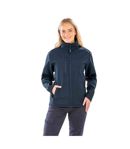 Result Genuine Recycled Womens/Ladies Three Layer Soft Shell Jacket (Navy Blue)