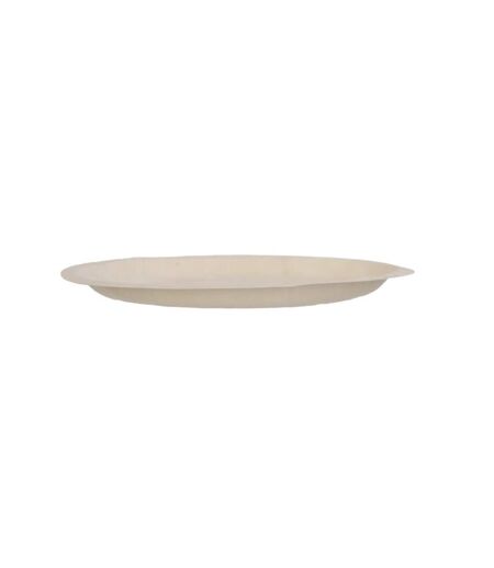 Lot de 6 Assiettes Rondes en Pin Ecolo 25cm Naturel