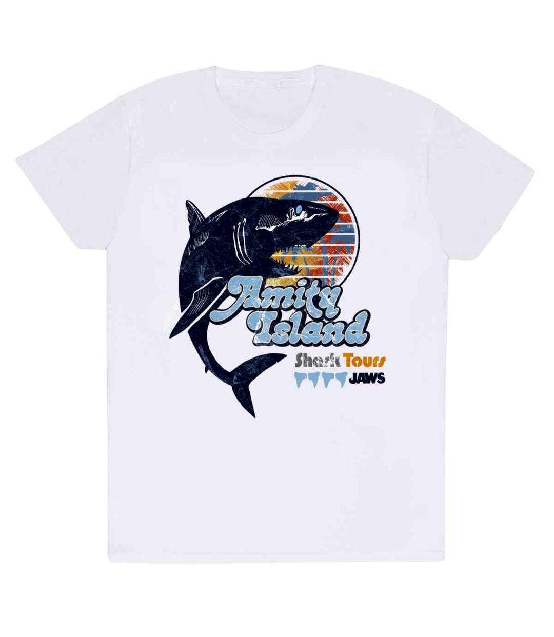 Jaws - T-shirt AMITY ISLAND TOURS - Adulte (Blanc) - UTHE1576-1