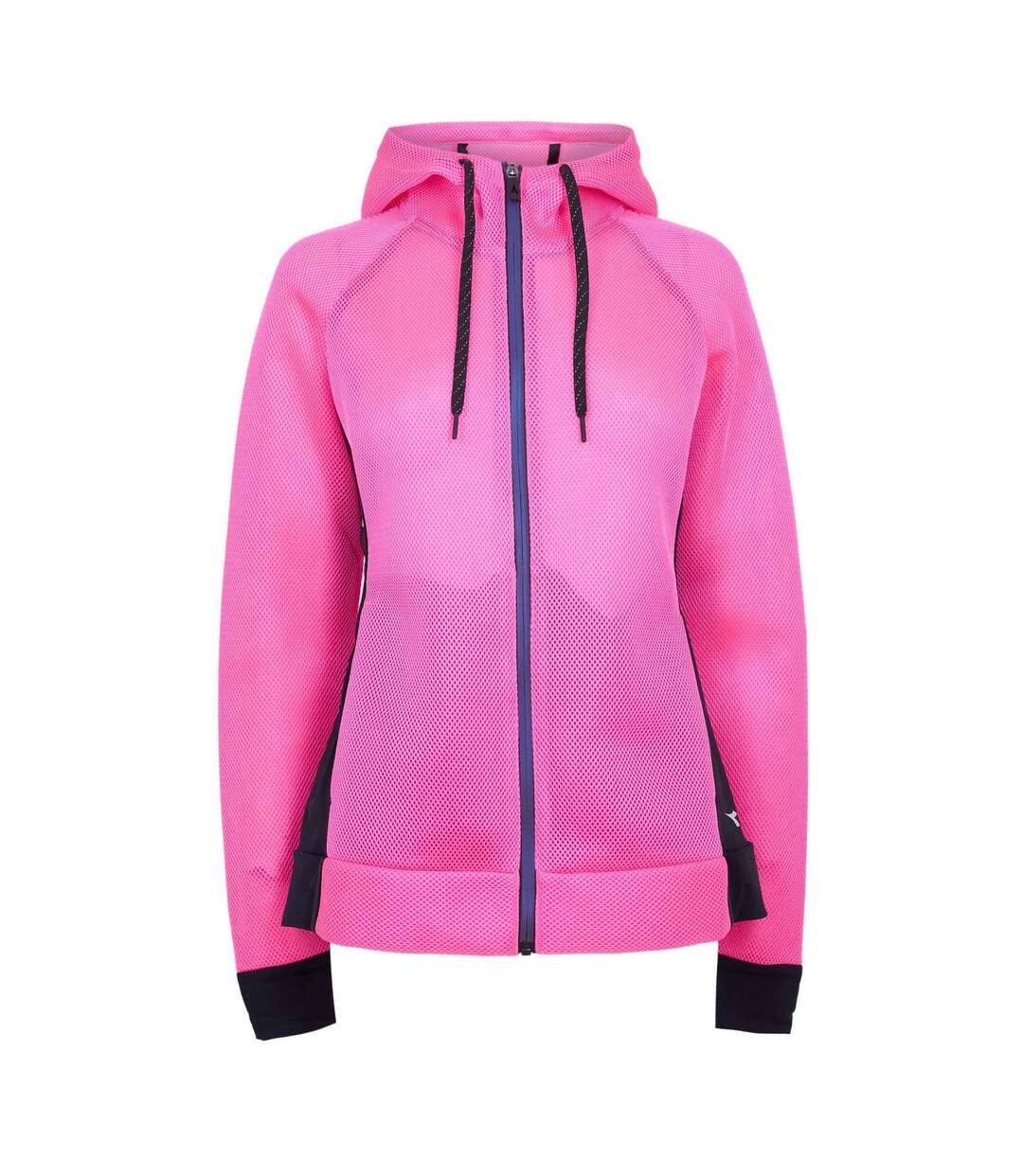 Veste De Survêtement Motif/style À Capuche Femme Rose Foncé Diadora-1