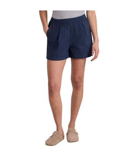 Womens/ladies Comfort Cotton Shorts Dark Blue Animal