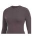 Womens/ladies Slim Long-sleeved T-shirt Chocolate Slazenger-3