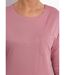T-shirt coton uni col rond manches 3/4-4