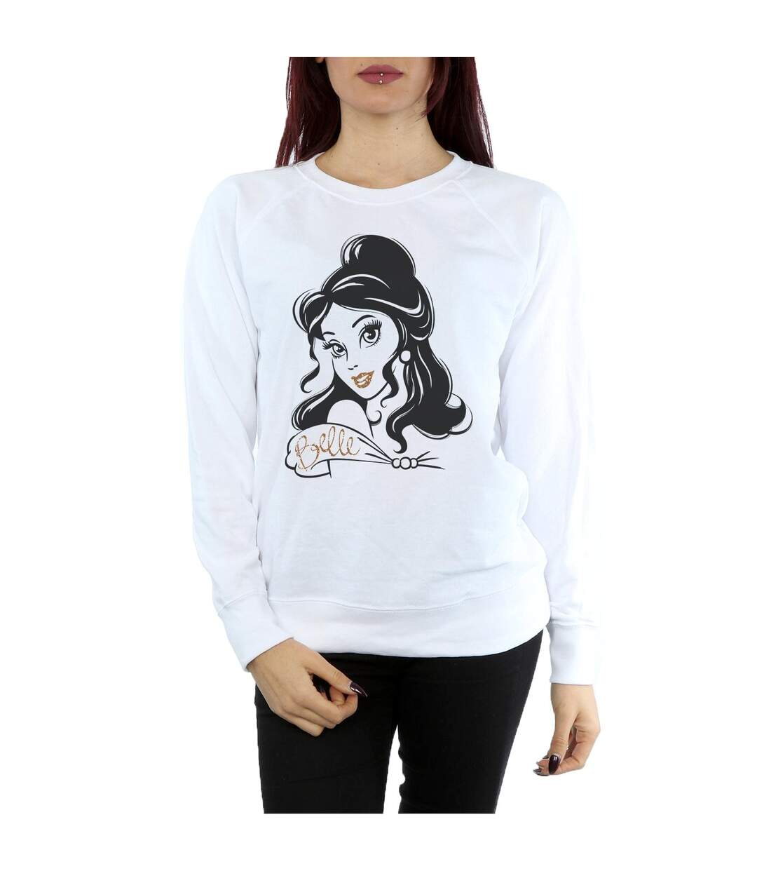 Disney Princess - Sweat BELLE SPARKLE - Femme (Blanc) - UTBI10133-3