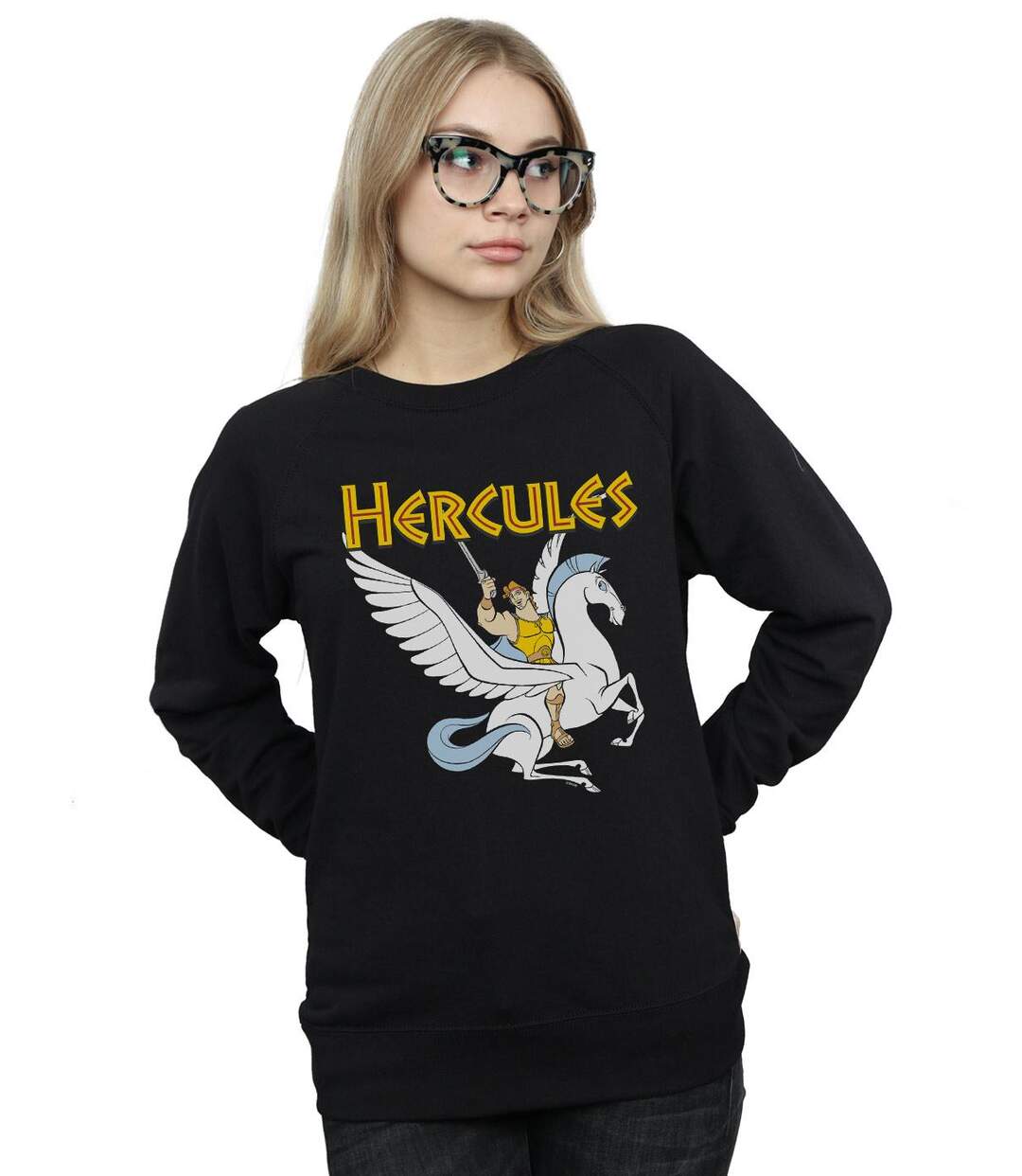 Disney - Sweat HERCULES WITH PEGASUS - Femme (Noir) - UTBI13450-2