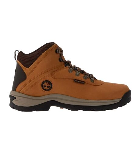 Mens leather mid cut waterproof hiking boots wheat Timberland