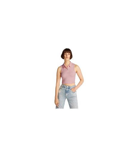 Polo Sans Manches Femme Rose Tommy Jeans