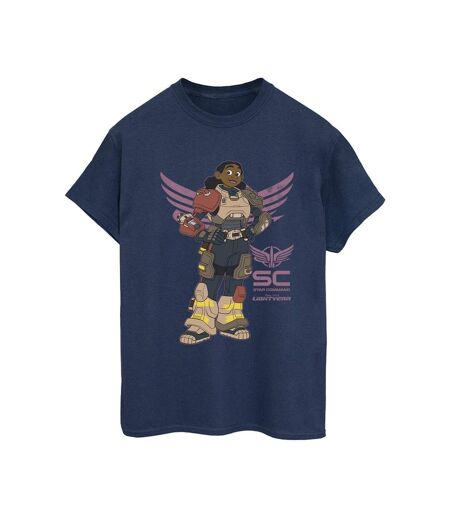 Disney Femmes/Ladies - Lightyear Izzy Star Command - T-shirt boyfriend en coton (Bleu marine) - UTBI50394