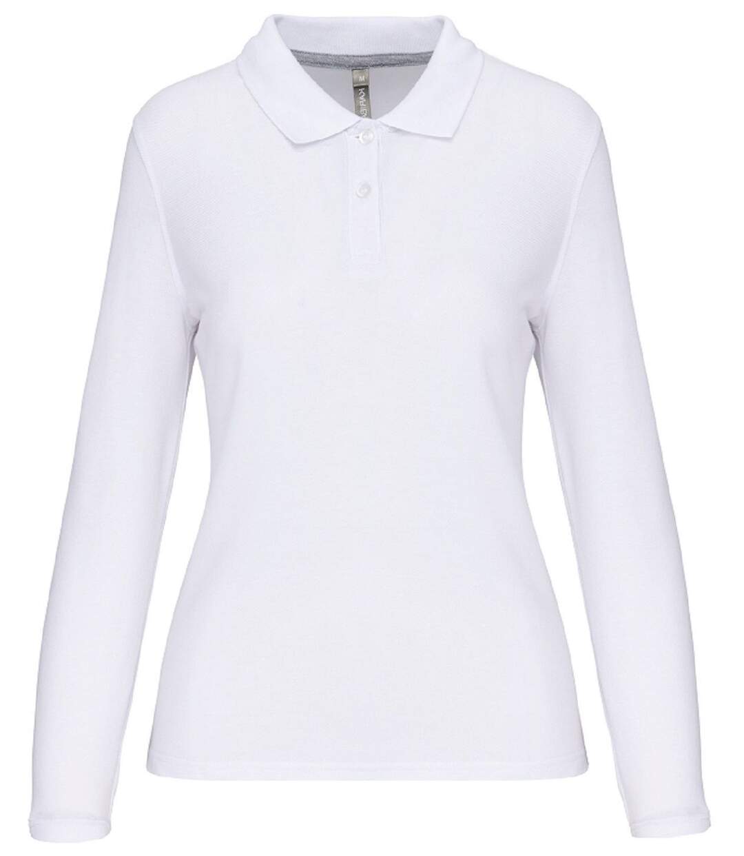 Polo manches longues - Femme - WK277 - blanc