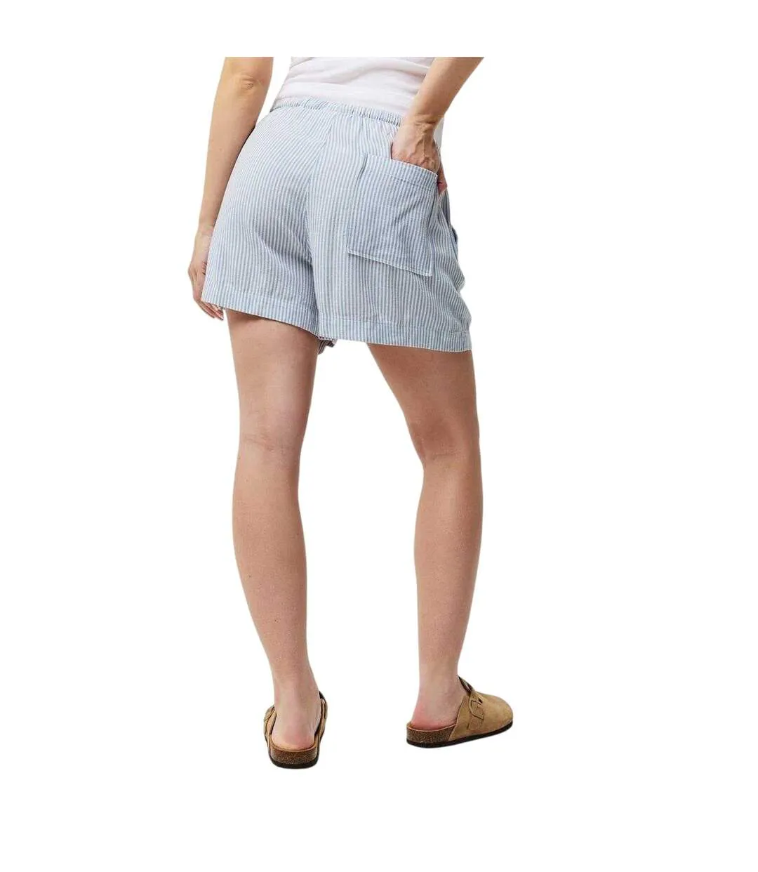Womens/ladies Viscose Striped Shorts Blue Jack Wills-4