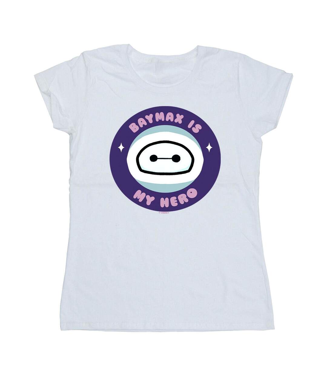 Disney - T-shirt BIG HERO BAYMAX MY HERO POCKET - Femme (Blanc) - UTBI13438-1