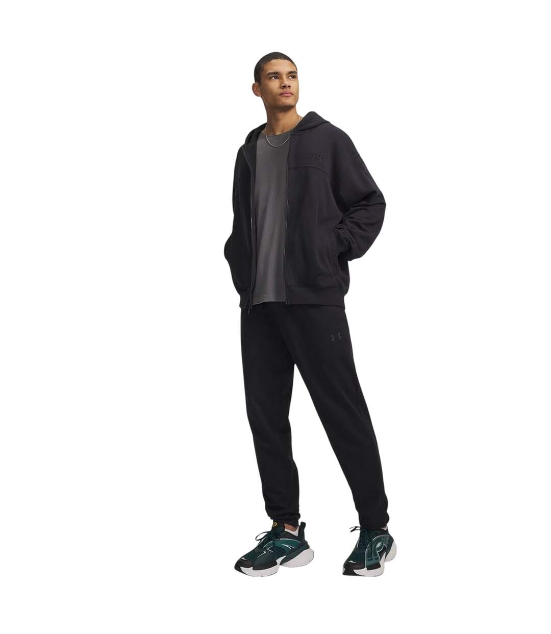 Mens Rival Fleece Joggers Black Black Under Armour-4
