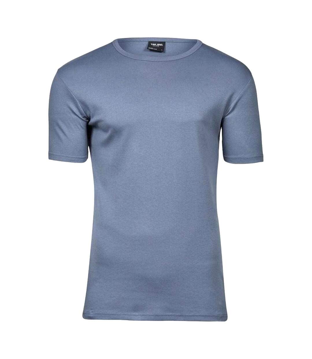 T-shirt interlock hommes gris bleu foncé Tee Jays