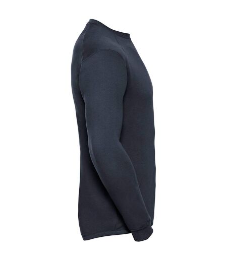 Mens Spotshield Heavy Duty Crew Neck Sweatshirt French Navy Russell