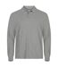 Mens Manhattan Polo Shirt Grey Melange Clique-1