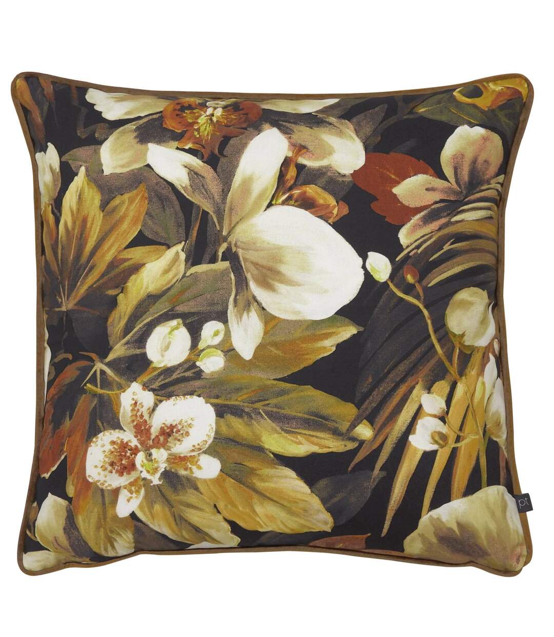 Moorea floral cushion cover 55cm x 55cm papaya Prestigious Textiles