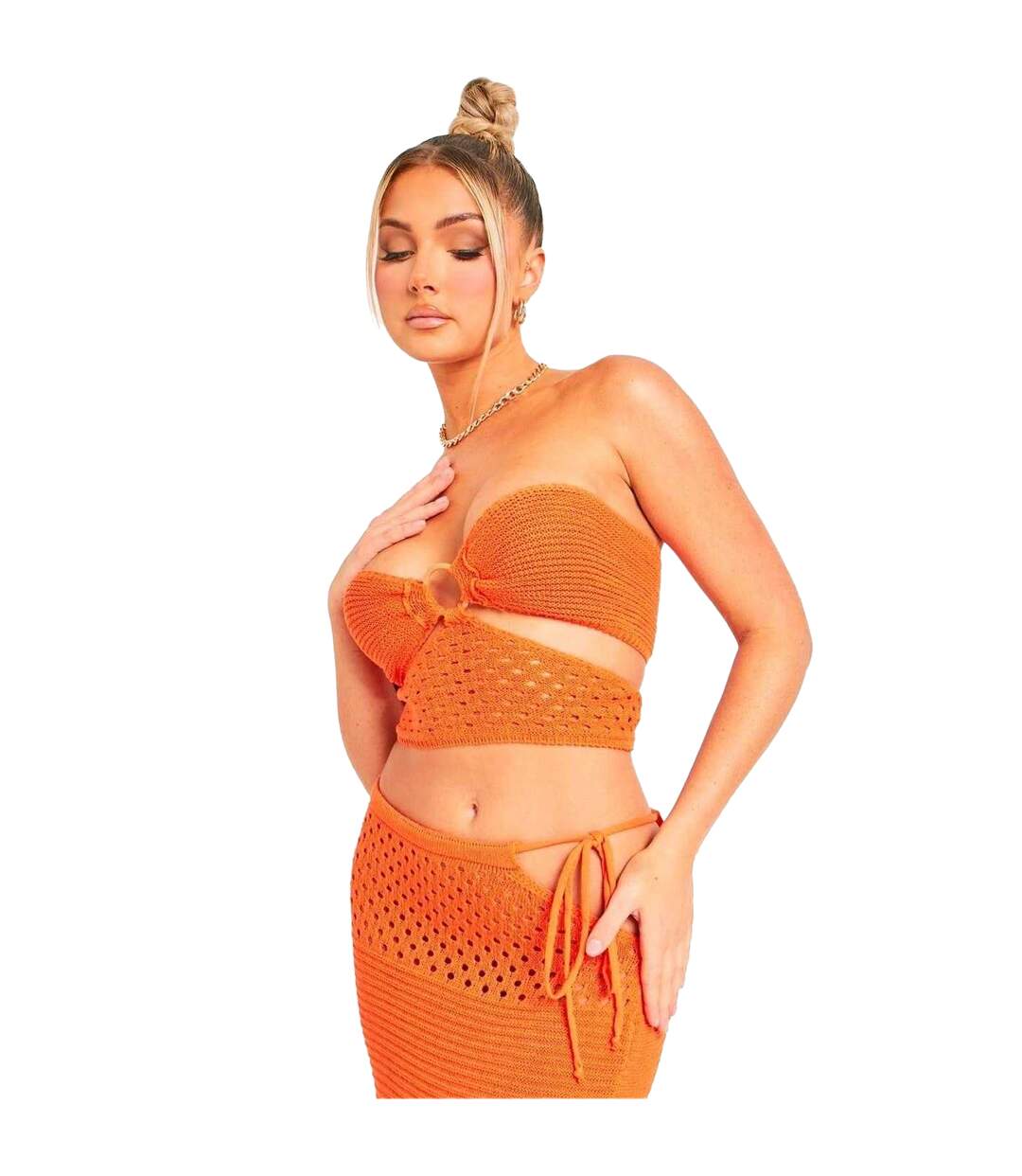 Haut Court Femme Orange Missy Empire-3