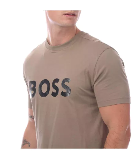 T-shirt Style Logo Homme Vert Hugo Boss