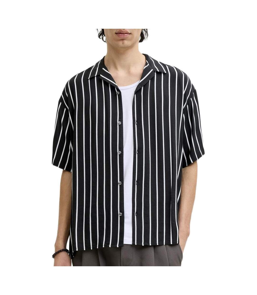 Chemise blanc/noir homme jack & jones jjejeff-1