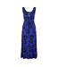 Robe À Bretelles Motif/style Imprimé Feuille Femme Bleu Biba-2