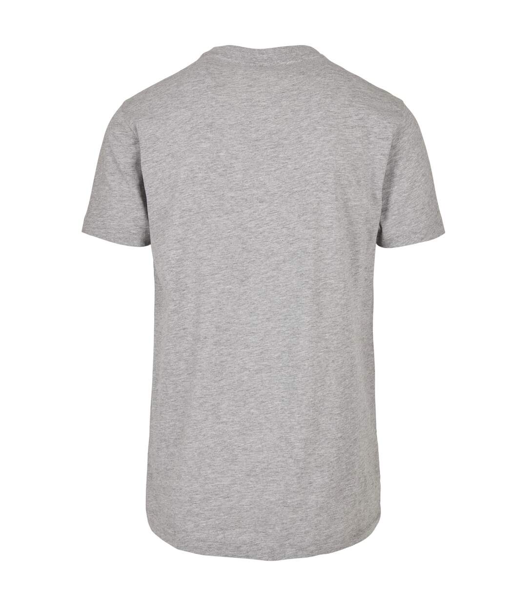T-shirt Basique À Col Rond Pour Hommes Gris Chiné Build Your Brand-3