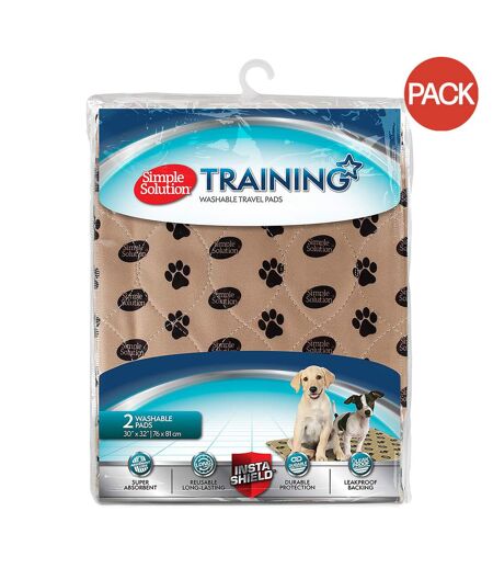 Pack of 2  Puppy training pads  one size brown Simple Solution