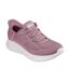 Womens/ladies Skech-lite Pro Natural Trainers Dark Mauve Skechers-1