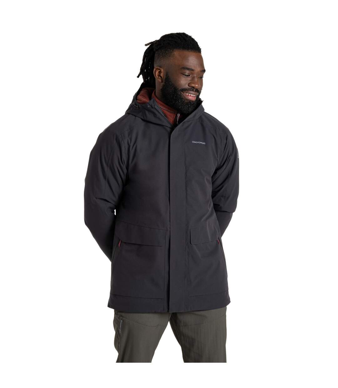 Mens lorton waterproof jacket dark iron Craghoppers-3