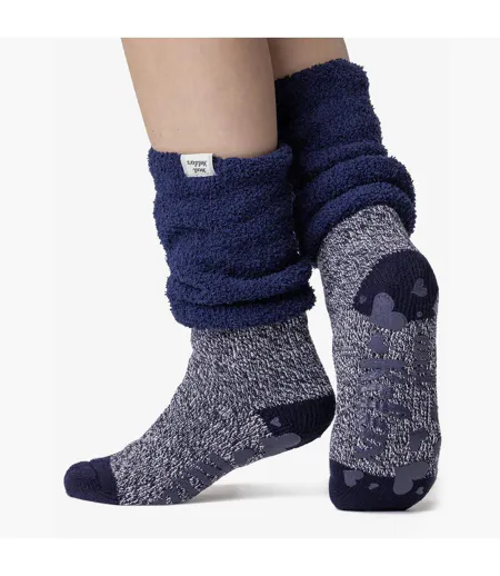 Ladies Fluffy Slouch Top Non Slip Thermal Bed Socks