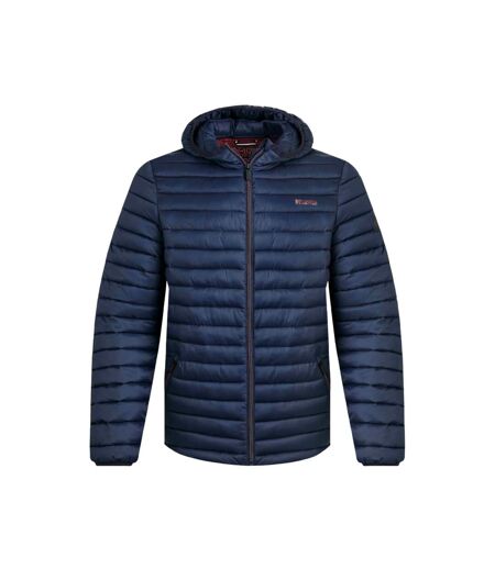 Mens flete lightweight showerproof padded jacket navy Weird Fish