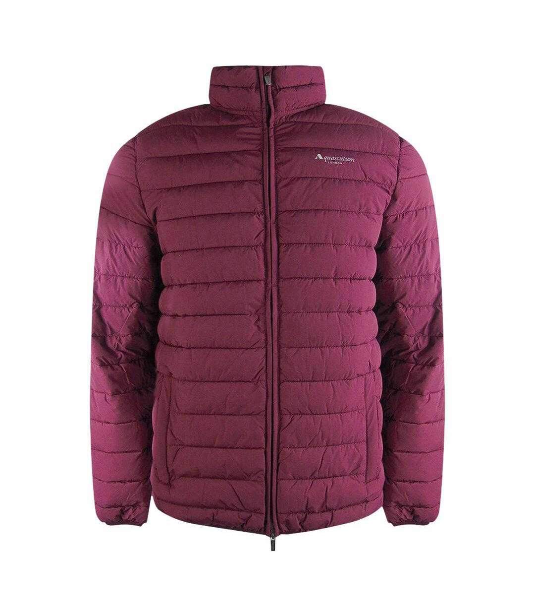 Mens Active Padded Jacket Burgundy Aquascutum-1
