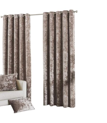 Riva  verona eyelet curtains 66 x 54in oyster Paoletti