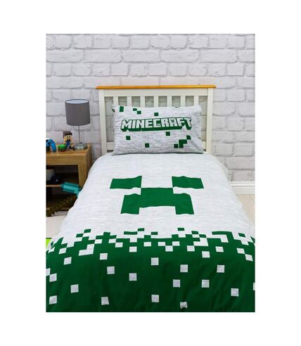 Minecraft - Parure de lit (Vert / Gris) - UTAG3270