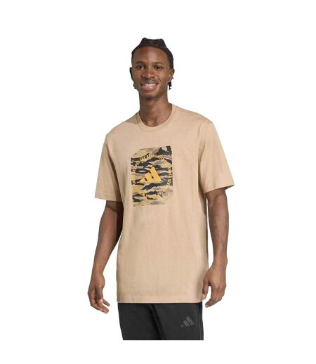 T-shirt Motif/style Logo Homme Beige Adidas