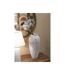 Vase Déco en Résine Stiky 50cm Or & Blanc-5