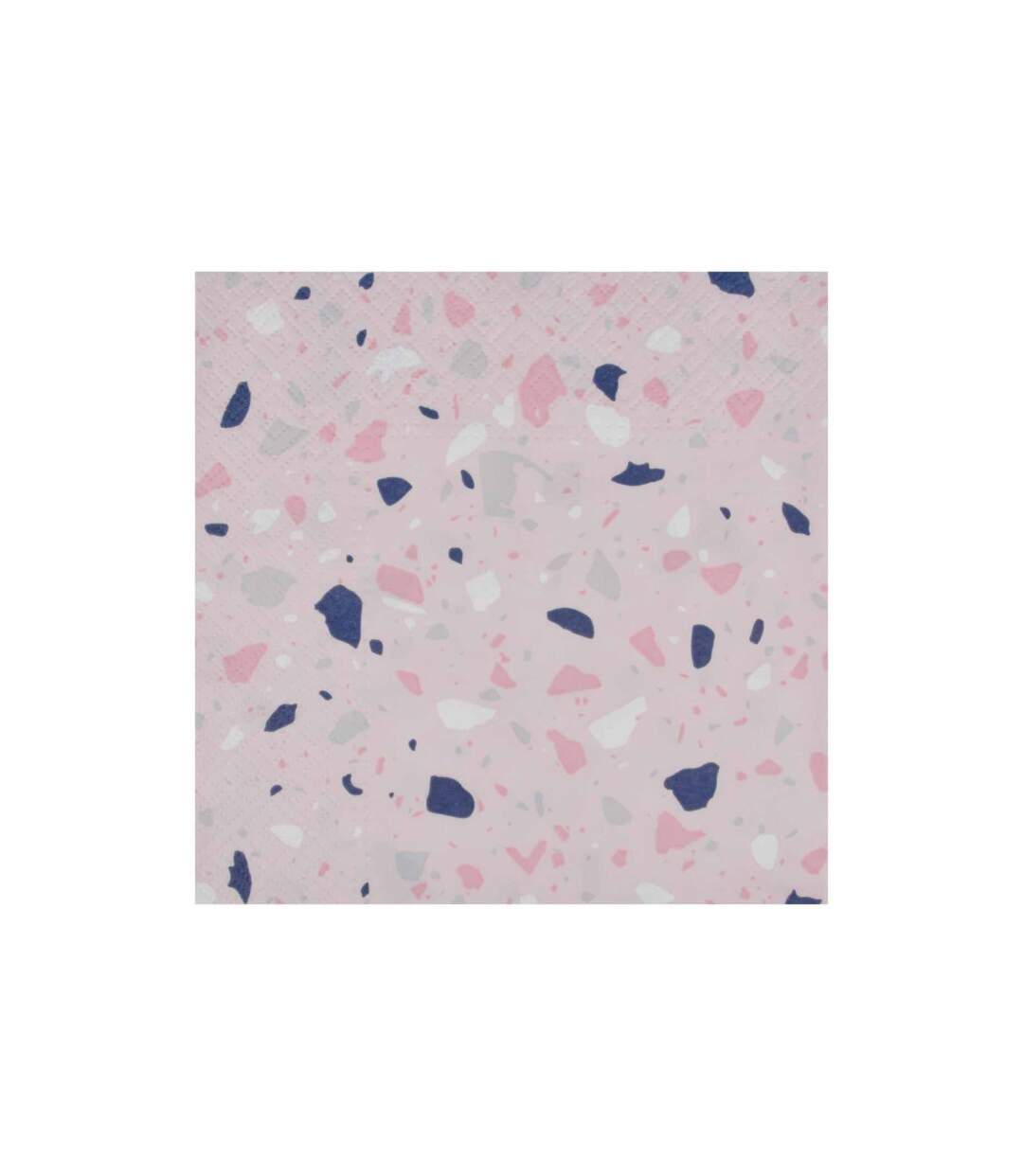 Lot de 20 Serviettes en Papier Terrazzo 33x33cm Rose-1