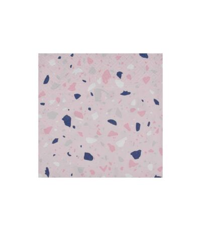 Lot de 20 Serviettes en Papier Terrazzo 33x33cm Rose