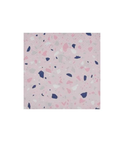 Lot de 20 Serviettes en Papier Terrazzo 33x33cm Rose