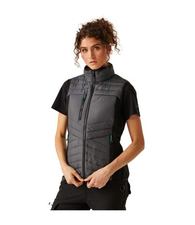 Womens/ladies Ada Hybrid Hybrid Body Warmer Seal Grey Black Regatta Professional