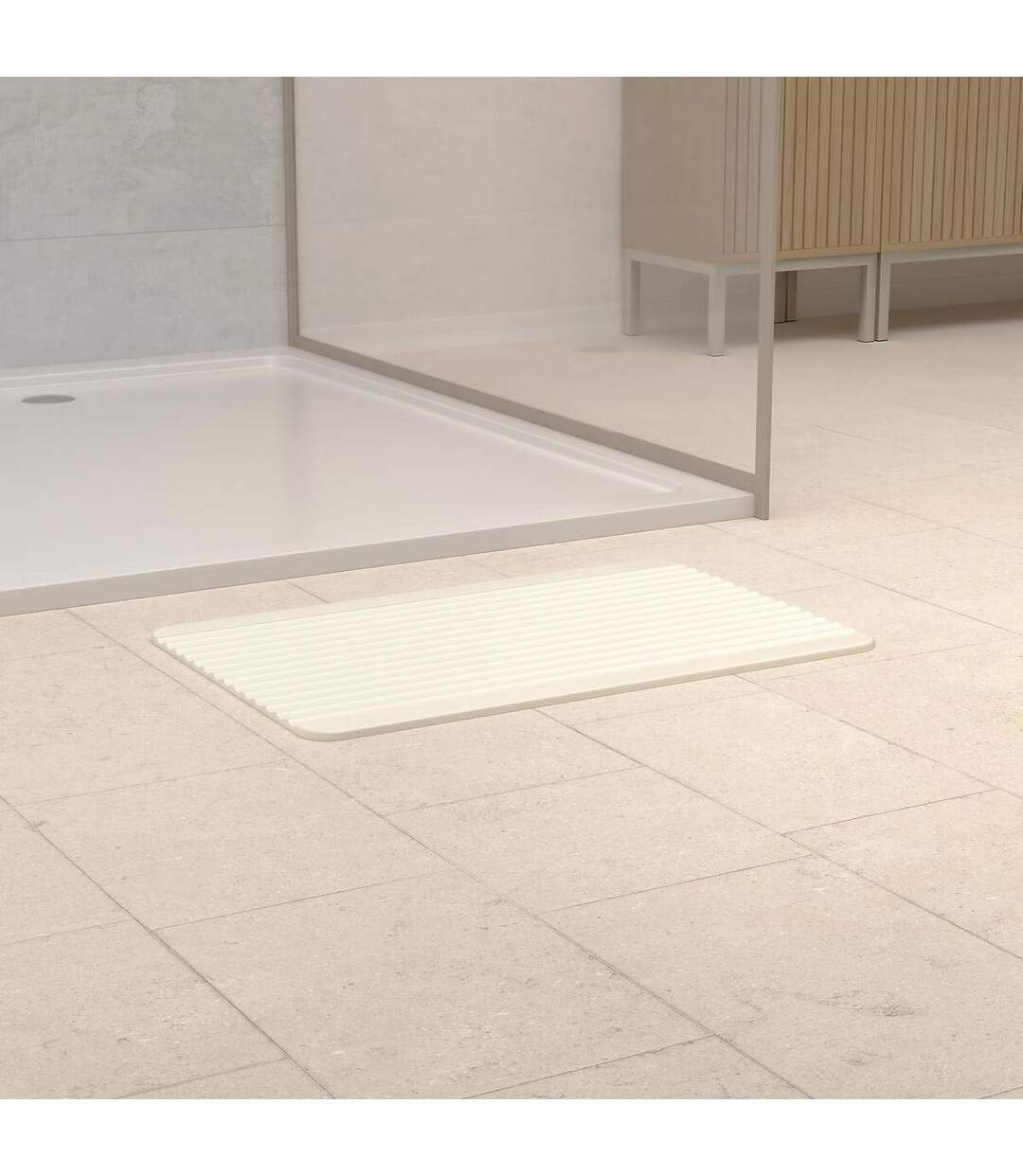 Tapis de Bain en Diatomite Duna 39x60cm Beige-2