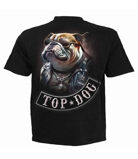 T-shirt top dog adulte noir Spiral Direct