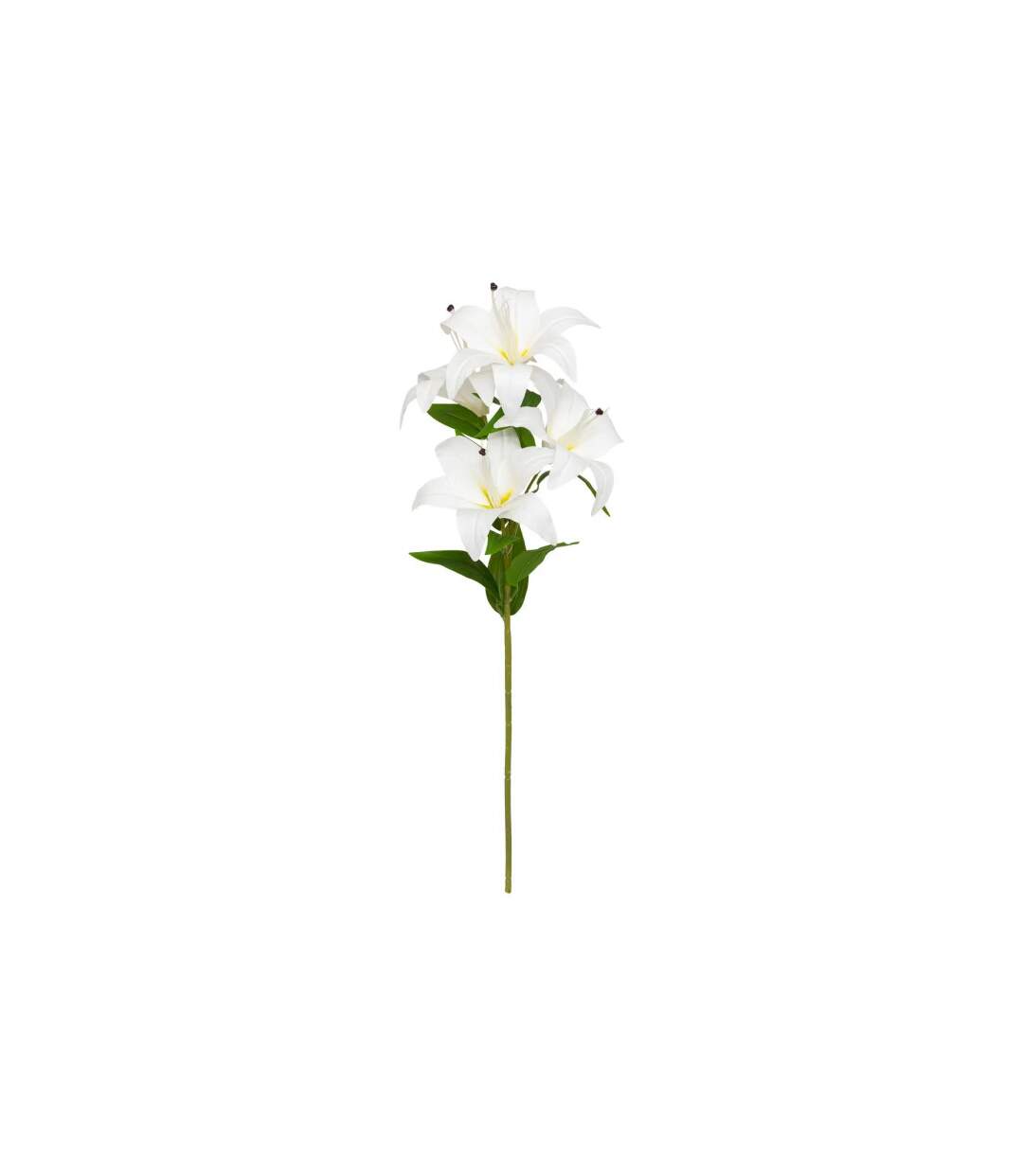 Tige Artificielle 4 Lys Jago 80cm Blanc-1