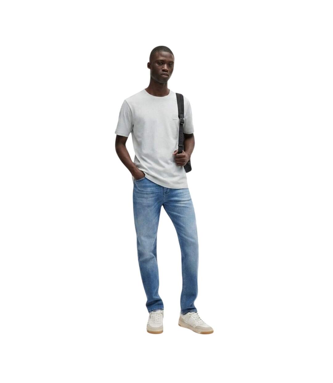 T-shirt Motif/style Orange Homme Gris Clair Boss-1