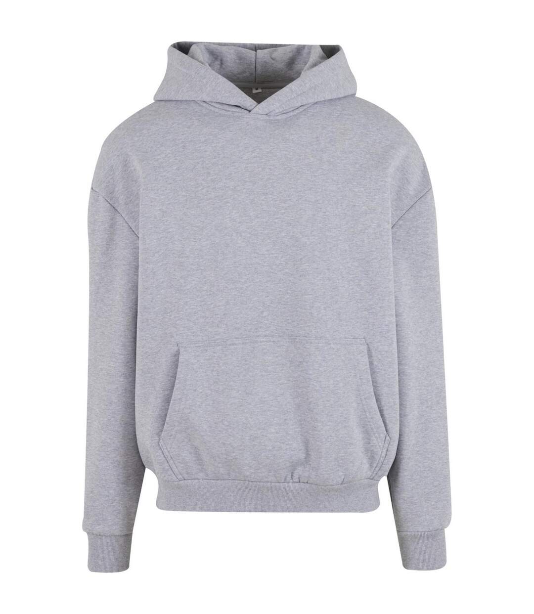 Sweat À Capuche Surdimensionné Ultra Lourd Pour Hommes Gris Chiné Build Your Brand-1