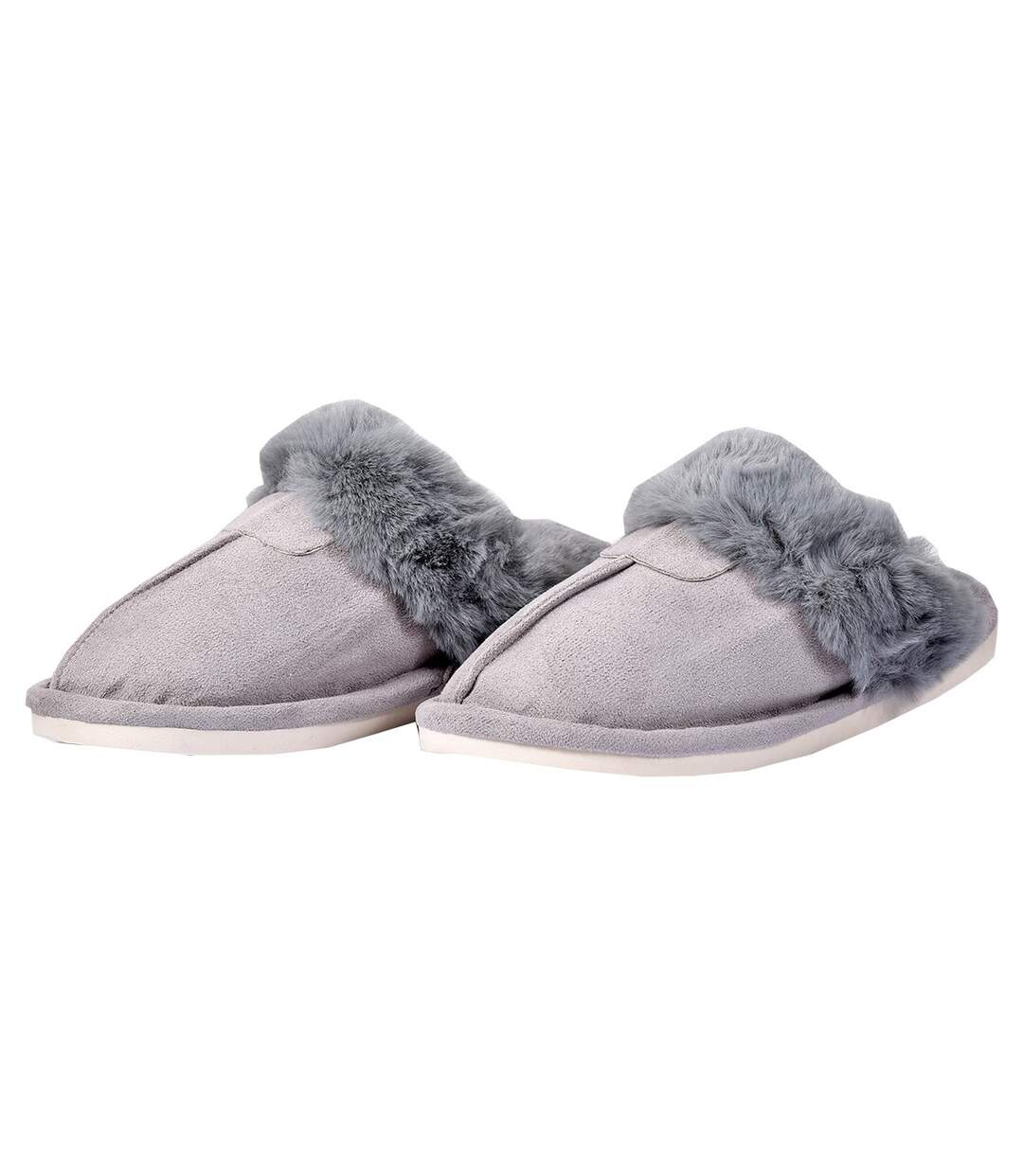 Pantoufles COCOONING pour Femme Confort PREMIUM 2089 Gris-1