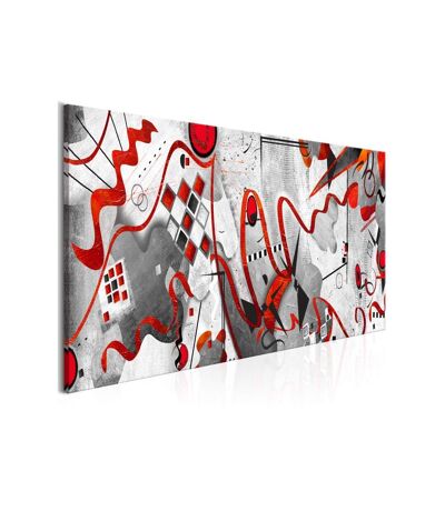Paris Prix - Tableau Imprimé red Ribbons Wide 45x100cm