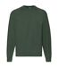 Mens classic 80/20 raglan sweatshirt bottle green Fruit of the Loom